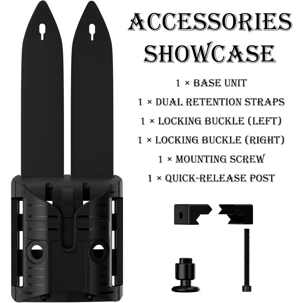 Tactical PA66 Holster Ambidextrous Fits Rail & MOLLE Webbing For Rifle